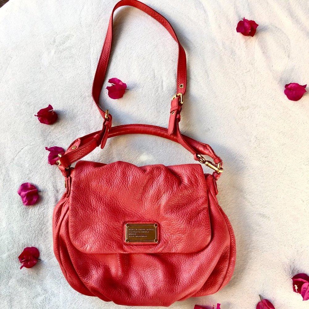 Marc Jacobs Bag Classic Q Workwear Pebbled Leather Handbag Crossbody Bag Orange